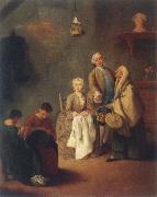 Pietro Longhi the school of the work oil